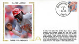 Rod Carew Signed Elly De La Cruz Stolen Base Record Gateway Stamp Commemorative Cachet Envelope