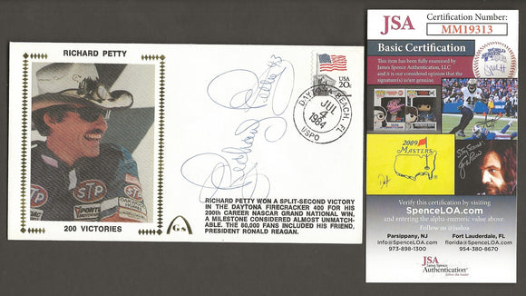 Richard Petty Autographed 200 Victories Gateway Stamp Cachet Envelope - NASCAR
