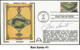Ron Santo Autographed Wrigley Field Legendary Playing Fields Gateway Stamp Envelope - Chicago Cubs
