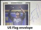 Wander Franco DINGED Major League Debut Autographed Gateway Stamp Envelope - Tampa Bay Rays
