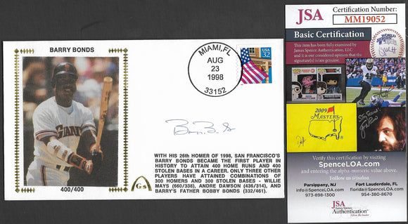 Barry Bonds 400/400 - JSA Authenticated Autograph