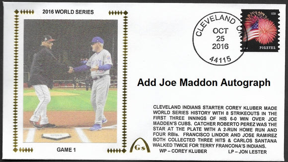 2016 World Series Set of 7 w/ ONLY Joe Maddon Autographs