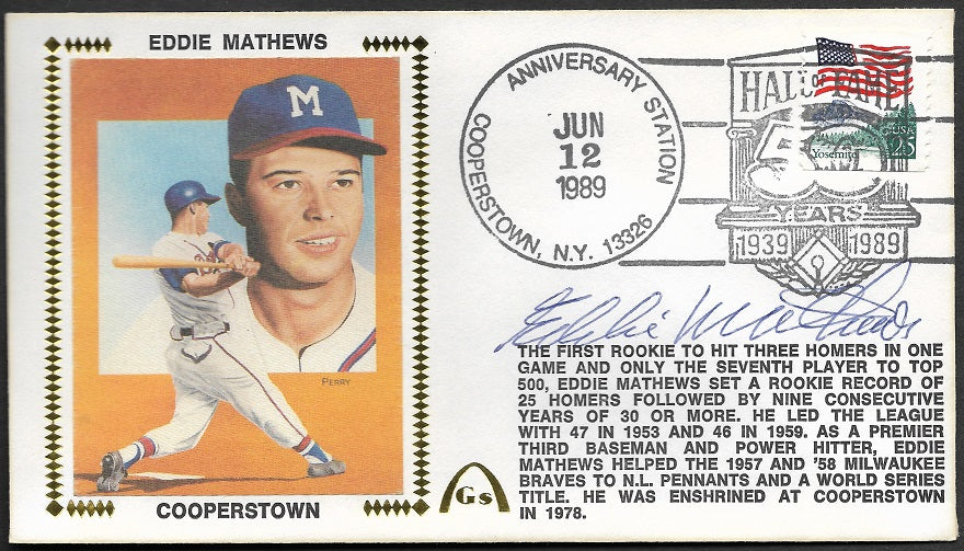 Mathews, Eddie  Baseball Hall of Fame