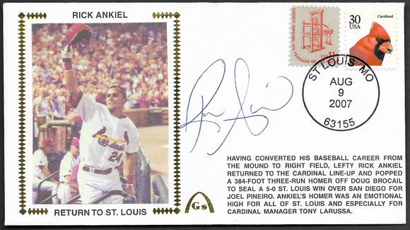 Rick Ankiel Autographed Return to St. Louis Gateway Stamp Commemorative Cachet Envelope