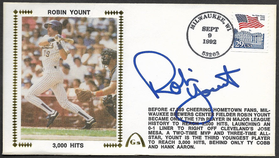 Robin Yount Autographed Trading Cards, Signed Robin Yount