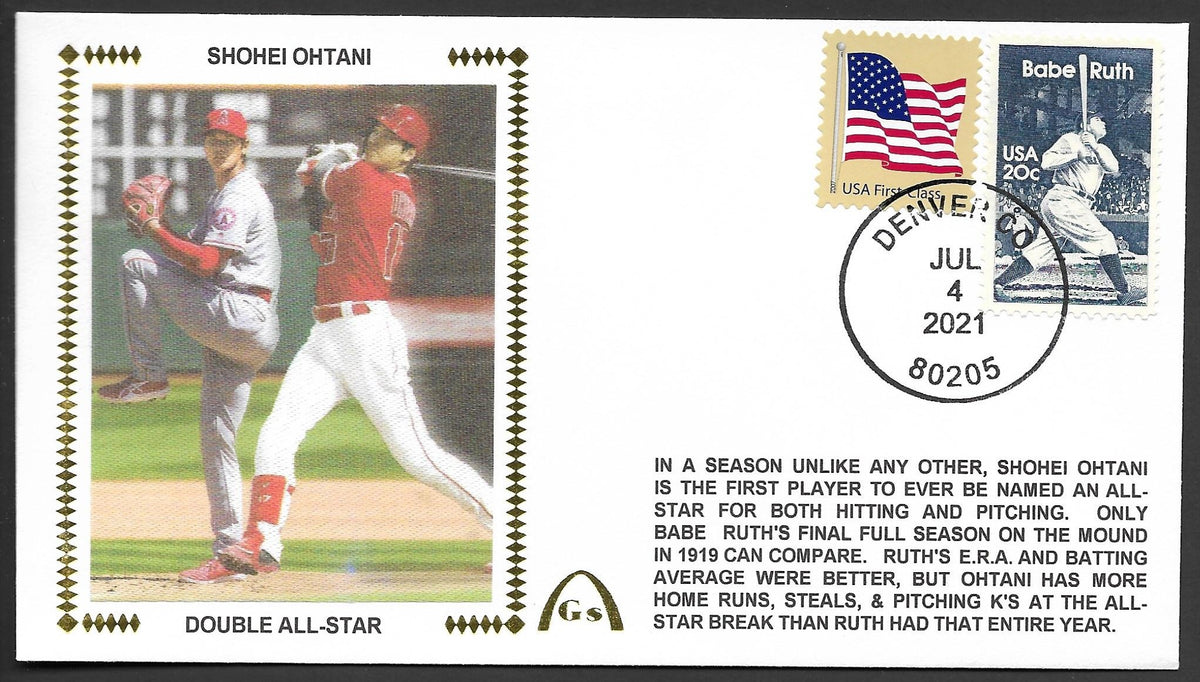 Shohei Ohtani Double All-Star Un-Autographed Gateway Stamp 