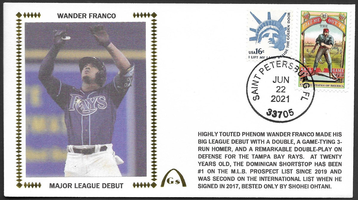 Wander Franco Major League Debut Un-Autographed Gateway Stamp Envelope –