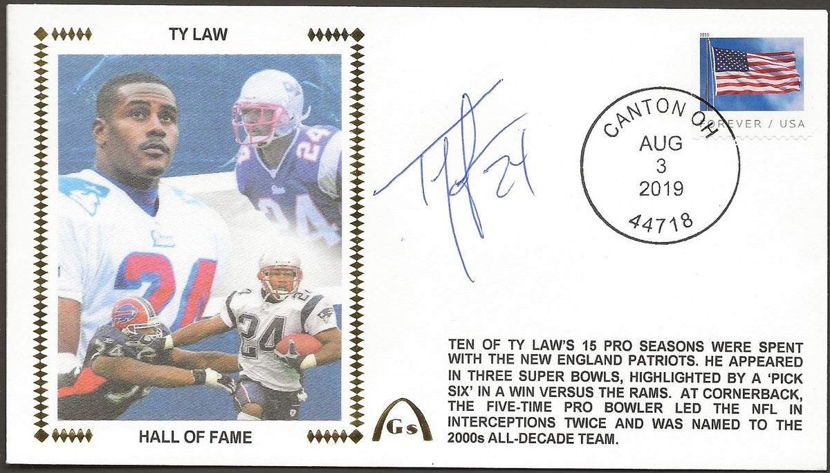 Tristar Ty Law Autographed New England Patriots Custom Jersey