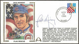 Rick Monday Autographed Flag Rescue 20th Anniversary Gateway Stamp Cachet - Chicago Cubs