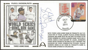 Albert Pujols & Reggie Jackson Autographed 3 Home Run World Series Games Gateway Stamp Cachet Cover Envelope