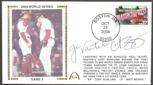 Curt Schilling & Jason Varitek ADD Autographs on 2004 World Series on Game 2