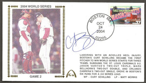 Curt Schilling ADD Autograph on 2004 World Series on Game 2