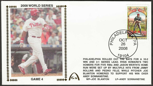 ADD Jayson Werth Autograph to 2008 World Series Game 4 Gateway Stamp Cachet Commemorative Envelope - Philadelphia Phillies