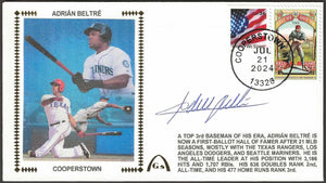 Adrian Beltre Autographed Hall Of Fame Gateway Stamp Cachet Envelope Cover