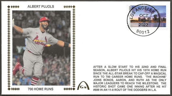 Albert Pujols Un-signed 700 Home Runs Gateway Stamp Cachet Envelope Cover