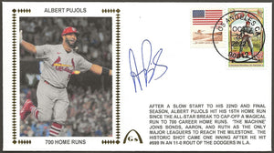 Albert Pujols Autographed 700 Home Runs Gateway Stamp Cachet Envelope Cover