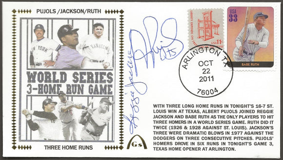 Albert Pujols & Reggie Jackson Autographed 3 Home Run World Series Games
