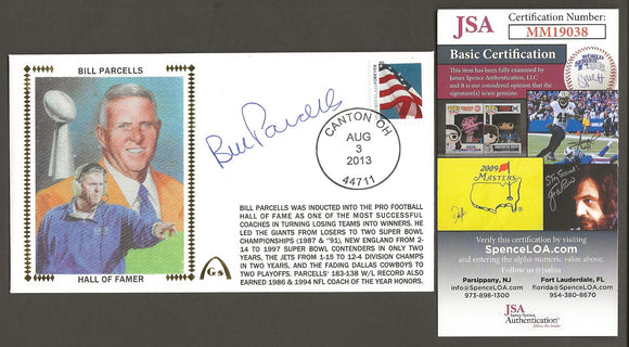 Bill Parcells Autographed Hall Of Fame HOF Gateway Stamp Commemorative Cachet Envelope