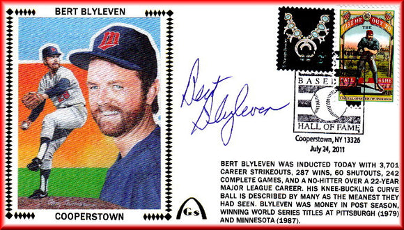 Bert Blyleven Hall Of Fame Autographed (Refundable Deposit) Gateway Stamp Envelope