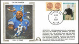 Calvin Johnson Unsigned Hall Of Fame Refundable Deposit Gateway Stamp Envelope Commemorative Cachet - Detroit Lions