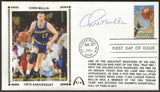 Chris Mullin Autographed Basketball 100 Years First Day Cover Gateway Stamp Envelope w/ FDI Postmark - Golden State Warriors