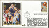 Chris Mullin Autographed Basketball 100 Years First Day Cover Gateway Stamp Envelope w/ FDI Postmark - Golden State Warriors
