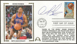 Dennis Rodman Autographed Basketball 100 Years First Day Cover Gateway Stamp Envelope w/ FDI Postmark