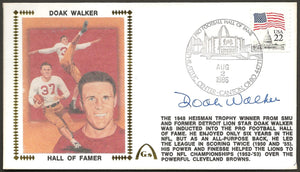Doak Walker Autographed Pro Football Hall Of Fame Gateway Stamp Cachet Envelope
