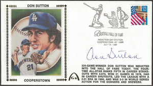 Don Sutton Autographed Hall Of Fame Gateway Stamp Cachet Commemorative Envelope - HOF