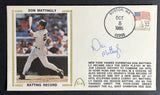 Don Mattingly Autographed Season Batting Records Gateway Stamp Cachet Commemorative Envelope