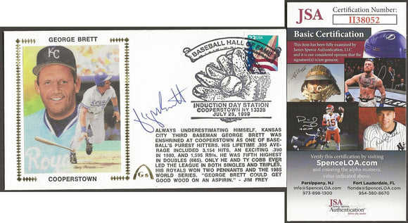 George Brett JSA Autographed Hall Of Fame HOF Gateway Stamp Envelope - Kansas City Royals