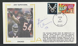 Brian Urlacher Autographed Super Bowl 41 XLI Gateway Stamp Cachet Envelope Cover - Chicago Bears