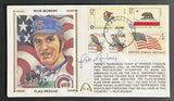 Rick Monday Autographed Flag Rescue 20th Anniversary Gateway Stamp Cachet - Chicago Cubs