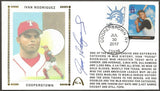 Ivan Rodriguez Autogarphed Hall Of Fame HOF Gateway Stamp Cachet Envelope - Texas Rangers