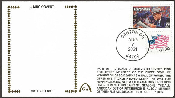 Jimbo Covert Autographed Hall Of Fame Refundable Deposit Gateway Stamp Cachet Envelope Cover