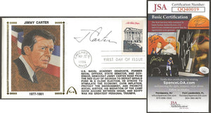 Jimmy Carter Autographed Presidential Set First Day of Issue Gateway Stamp Commemorative Cachet Envelope