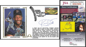 Kirby Puckett Autographed Hall Of Fame HOF Gateway Stamp Envelope
