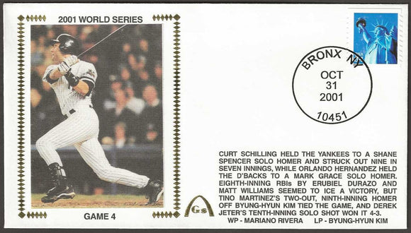 Mariano Rivera 2001 World Series Autographed Gateway Stamp Envelope - New York Yankees