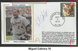 Miguel Cabrera Autographs on Gateway Stamp Commemorative Cachet Envelopes