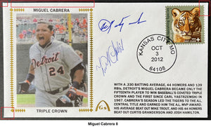 Carl Yastrzemski & Miguel Cabrera Autographed Cabrera Triple Crown Gateway Stamp Envelope