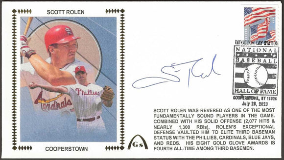 Scott Rolen Hall Of Fame Autographed Gateway Stamp Envelope