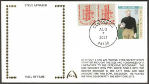 Steve Atwater Autographed Hall Of Fame Refundable Deposit Gateway Stamp Cachet Envelope Cover