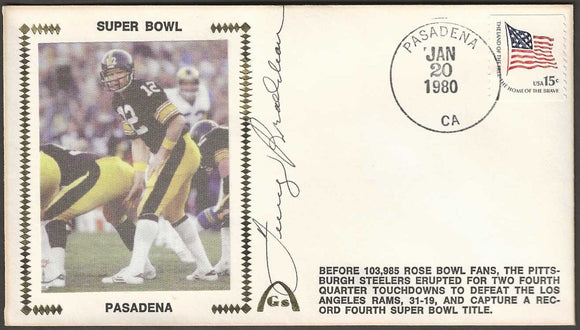 Terry Bradshaw Autographed 1980 Super Bowl XIV - Pittsburgh Steelers vs. Los Angeles Rams