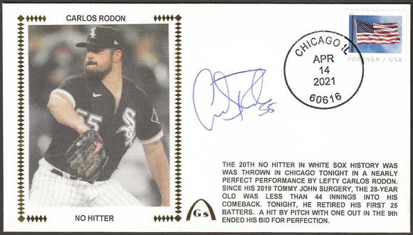 Carlos Rodon Autographed No Hitter Gateway Stamp Cachet Envelope - Chicago White Sox