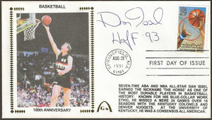 Dan Issel Autographed Basketball 100 Years First Day Cover Gateway Stamp Envelope w/ FDI Postmark - Denver Nuggets