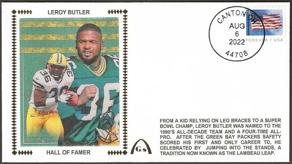 LeRoy Butler Un-Signed Hall Of Fame HOF Gateway Stamp Commemorative Cachet Envelope - Green Bay Packers (Copy)