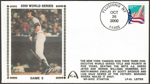 Mariano Rivera 2000 World Series Autographed Gateway Stamp Envelope - New York Yankees