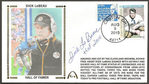 Dick LeBeau Autographed Pro Football Hall Of Fame Gateway Stamp Cachet Envelope