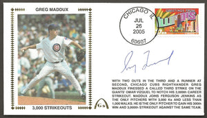 Greg Maddux 3,000 Strikeouts Autographed Gateway Stamp Envelope - Chicago Cubs