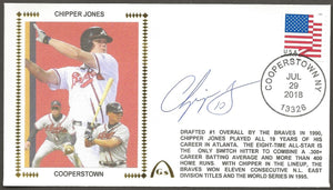 Chipper Jones Autographed Hall Of Fame Gateway Stamp Envelope - Atlanta Braves